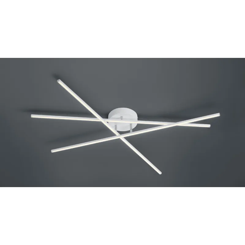 TRIO Plafonnier intérieur blanc mat TIRIAC - Pas cher