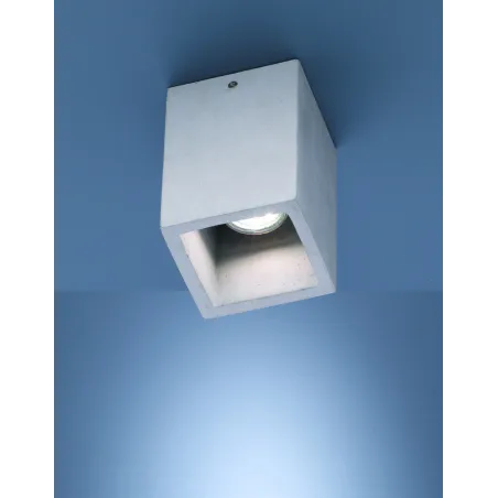 TRIO Plafonnier intérieur couleur beton CUBE - Pas cher