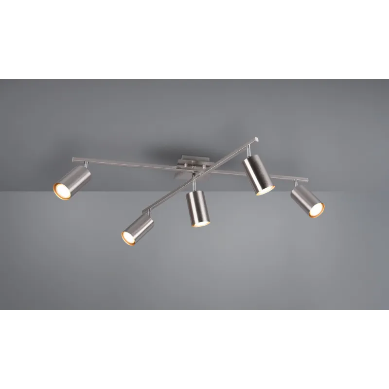 TRIO Plafonnier intérieur nickel mat MARLEY - Pas cher