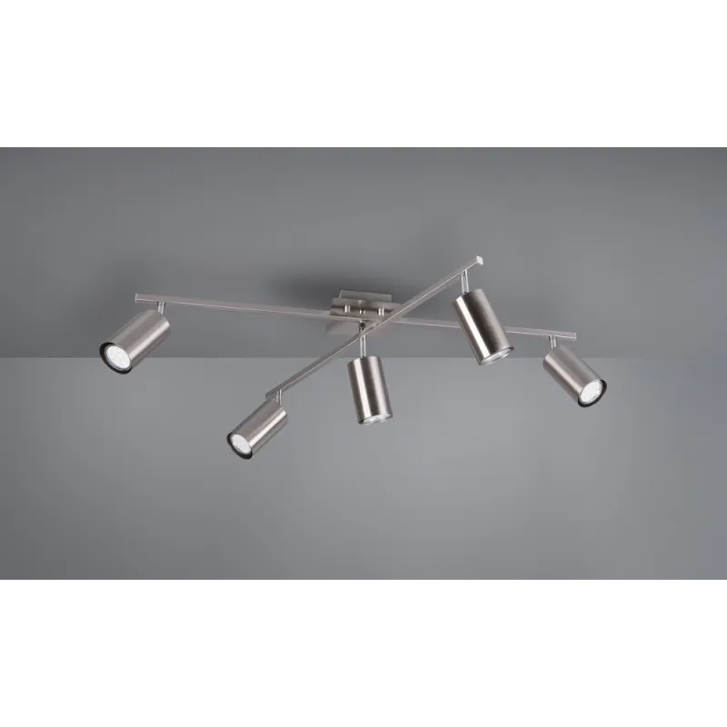 TRIO Plafonnier intérieur nickel mat MARLEY - Pas cher