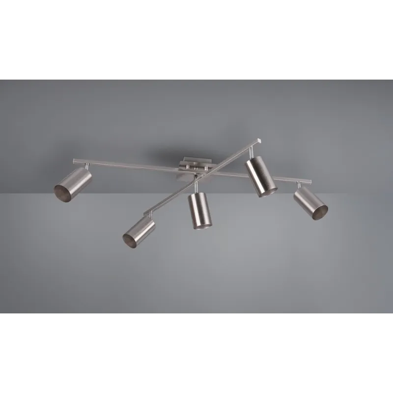 TRIO Plafonnier intérieur nickel mat MARLEY - Pas cher