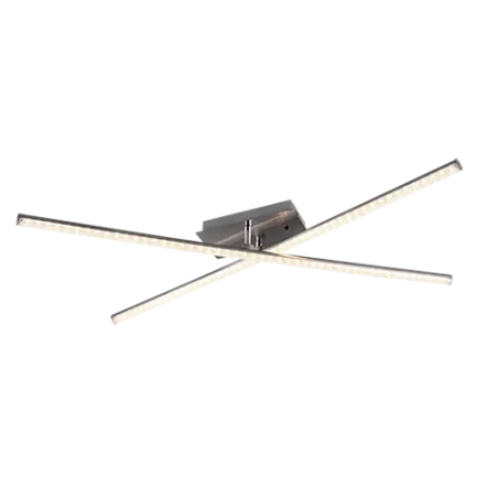 TRIO Plafonnier intérieur nickel mat STRADA - Pas cher