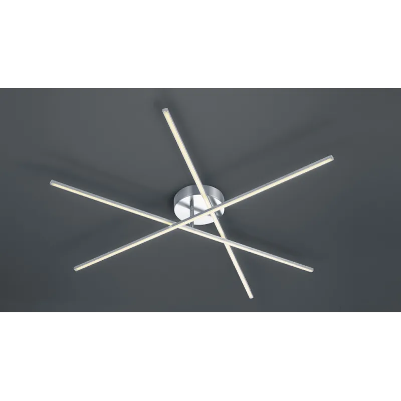 TRIO Plafonnier intérieur nickel mat TIRIAC - Pas cher