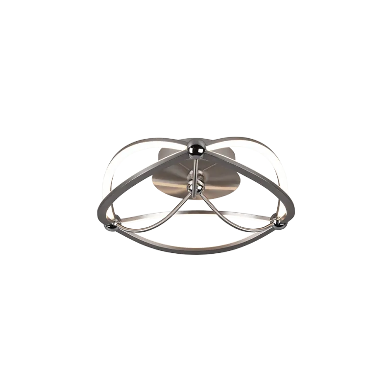 TRIO Plafonnier intérieur nickel mat CHARIVARI - Pas cher