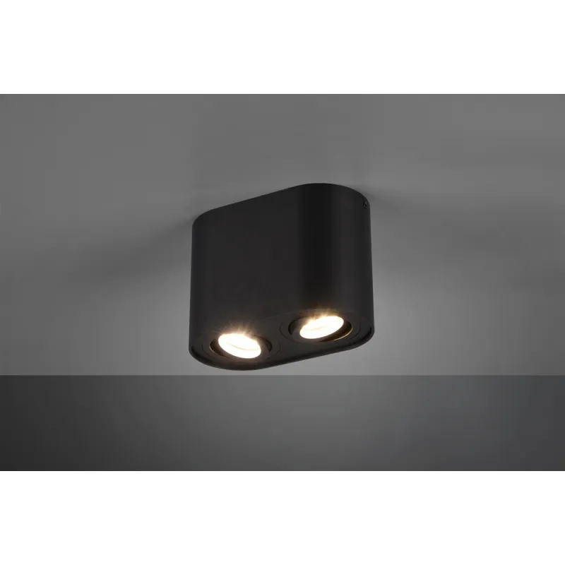TRIO Plafonnier intérieur noir mat COOKIE - Pas cher