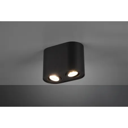 TRIO Plafonnier intérieur noir mat COOKIE - Pas cher