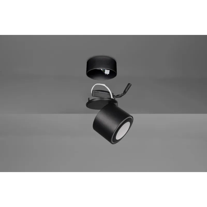TRIO Plafonnier intérieur noir mat TAURUS - Pas cher