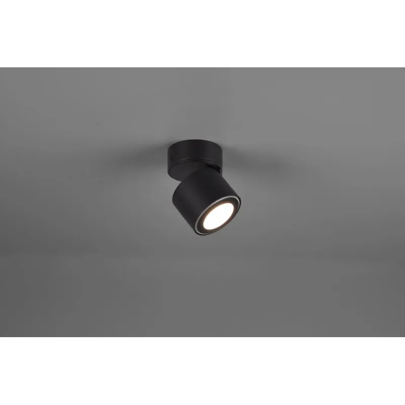 TRIO Plafonnier intérieur noir mat TAURUS - Pas cher