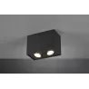 TRIO Plafonnier intérieur noir mat BISCUIT - Pas cher