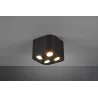 TRIO Plafonnier intérieur noir mat COOKIE - Pas cher