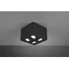 TRIO Plafonnier intérieur noir mat BISCUIT - Pas cher