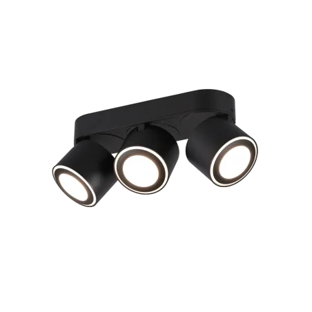 TRIO Plafonnier intérieur noir mat TAURUS - Pas cher