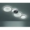 TRIO Plafonnier intérieur noir mat RONDO - Pas cher