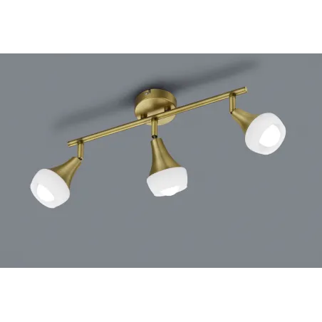 TRIO Spot intérieur laiton fumé et blanc TRUMPET - Pas cher