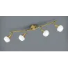 TRIO Spot intérieur laiton fumé et blanc TRUMPET - Pas cher