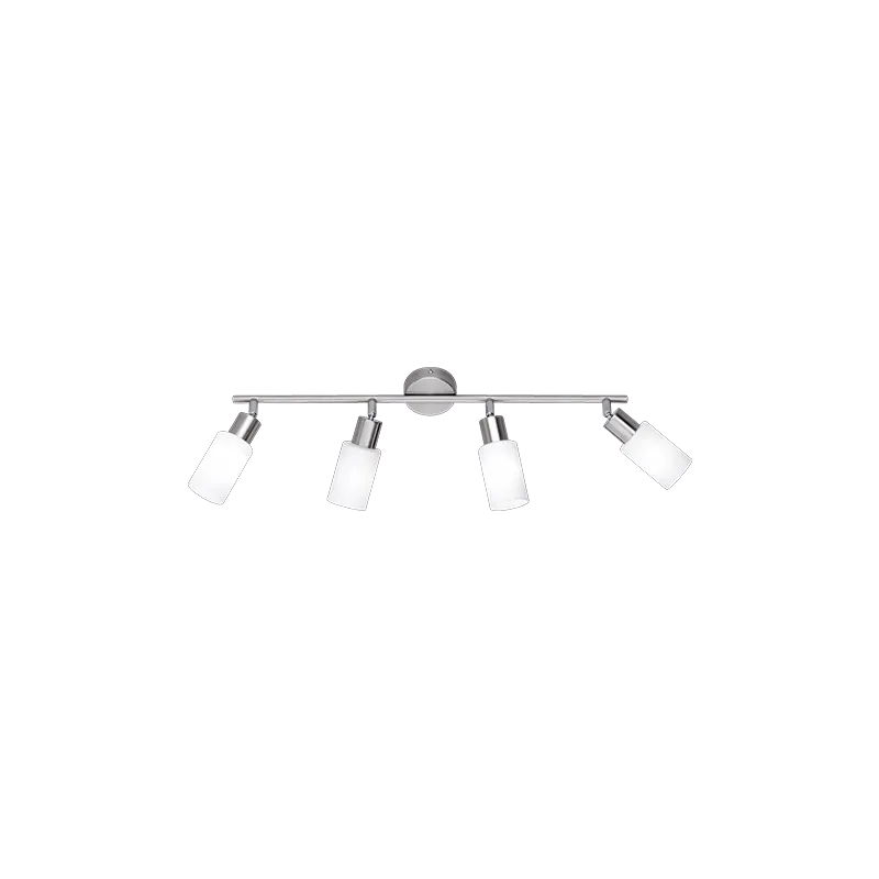 TRIO Spot intérieur nickel mat et blanc MARS - Pas cher