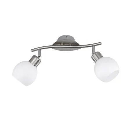 TRIO Spot intérieur nickel mat et blanc FREDDY - Pas cher