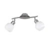 TRIO Spot intérieur nickel mat et blanc FREDDY - Pas cher