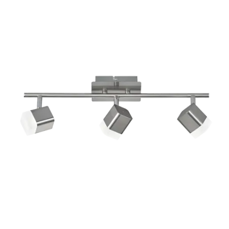 TRIO Spot intérieur nickel mat et blanc ROUBAIX - Pas cher