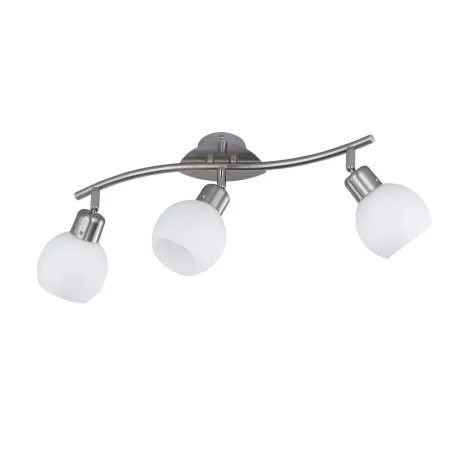 TRIO Spot intérieur nickel mat et blanc FREDDY - Pas cher