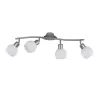 TRIO Spot intérieur nickel mat et blanc FREDDY - Pas cher