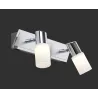 TRIO Spot intérieur chrome et blanc balayé CLAPTON - Pas cher