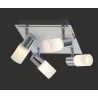 TRIO Spot intérieur chrome et blanc balayé CLAPTON - Pas cher