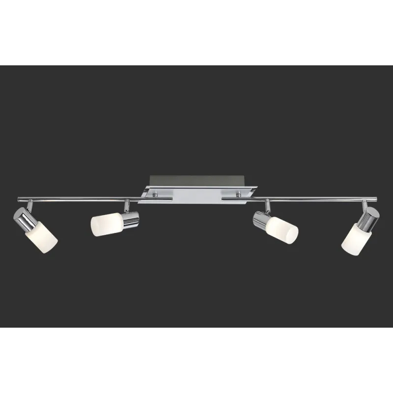 TRIO Spot intérieur chrome et blanc balayé CLAPTON - Pas cher