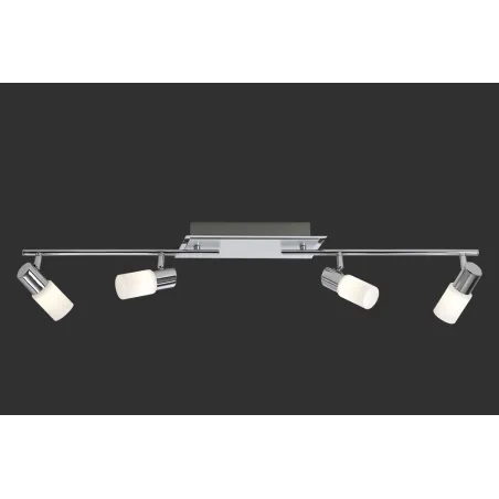 TRIO Spot intérieur chrome et blanc balayé CLAPTON - Pas cher