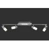 TRIO Spot intérieur chrome et blanc balayé CLAPTON - Pas cher