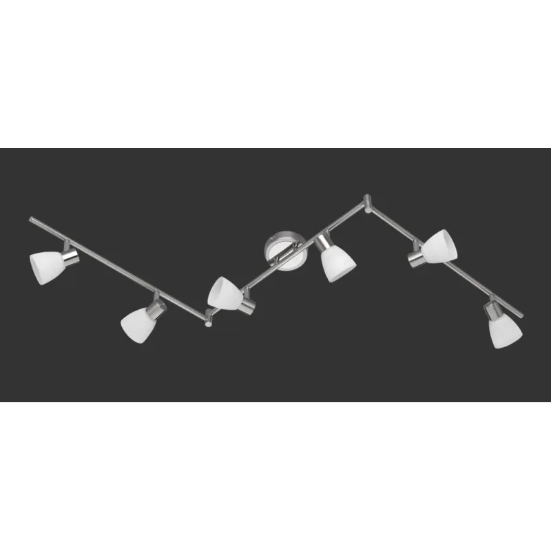 TRIO Spot intérieur nickel mat et blanc balayé CARICO - Pas cher