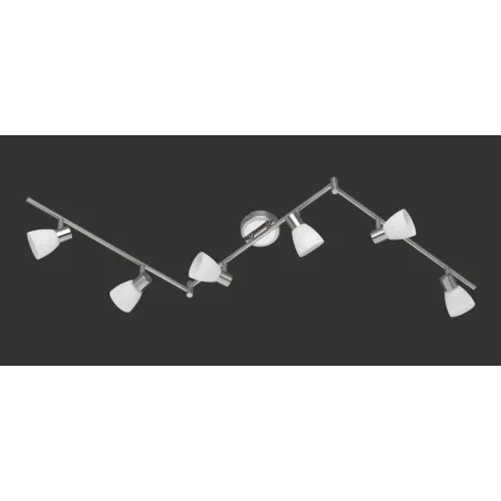 TRIO Spot intérieur nickel mat et blanc balayé CARICO - Pas cher