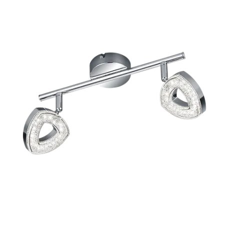 TRIO Spot intérieur chrome et transparent claire TOURS - Pas cher
