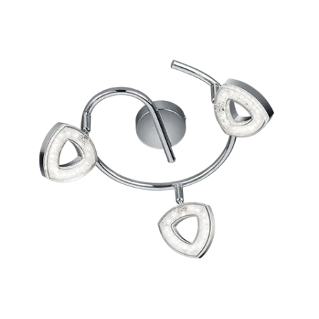 TRIO Spot intérieur chrome et transparent claire TOURS - Pas cher