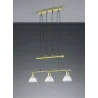 TRIO Suspension intérieur laiton mat et albâtre LEVISTO - Pas cher