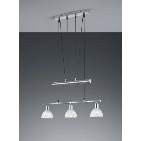 TRIO Suspension intérieur nickel mat et albâtre LEVISTO - Pas cher
