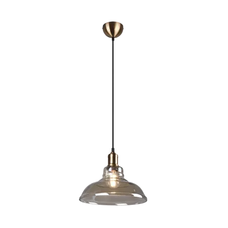 TRIO Suspension intérieur laiton fumé et ambre ALDO - Pas cher