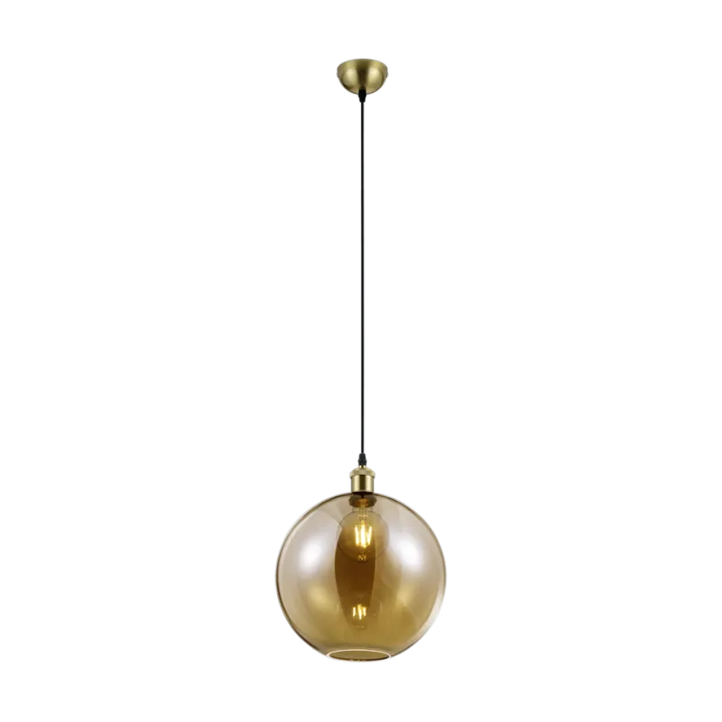 TRIO Suspension intérieur laiton fumé et ambre DINO - Pas cher