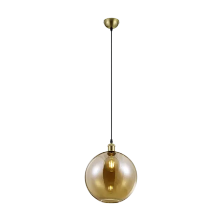 TRIO Suspension intérieur laiton fumé et ambre DINO - Pas cher