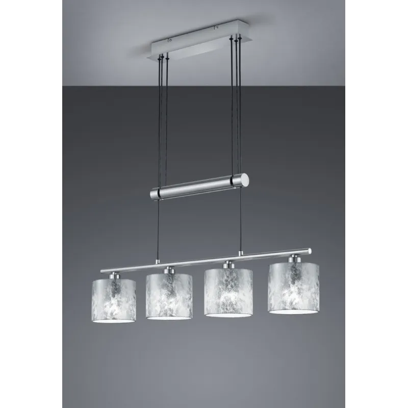 TRIO Suspension intérieur nickel mat et argent GARDA - Pas cher