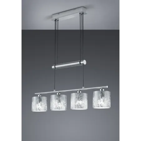 TRIO Suspension intérieur nickel mat et argent GARDA - Pas cher