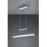 TRIO Suspension intérieur aluminium balayé et blanc CALVARO - Pas cher