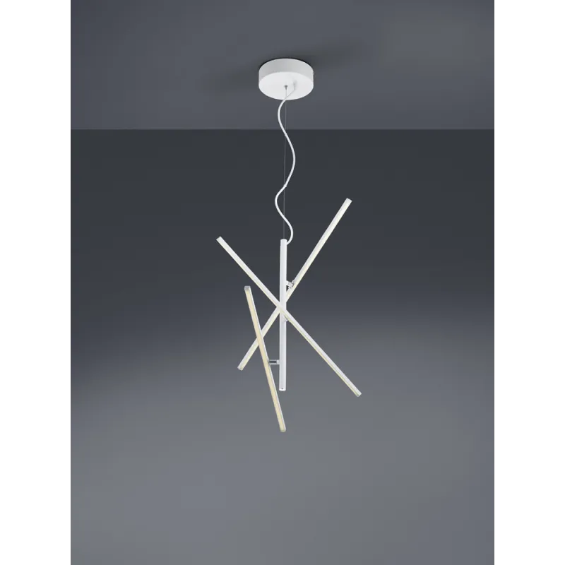 TRIO Suspension intérieur blanc mat et blanc TIRIAC - Pas cher
