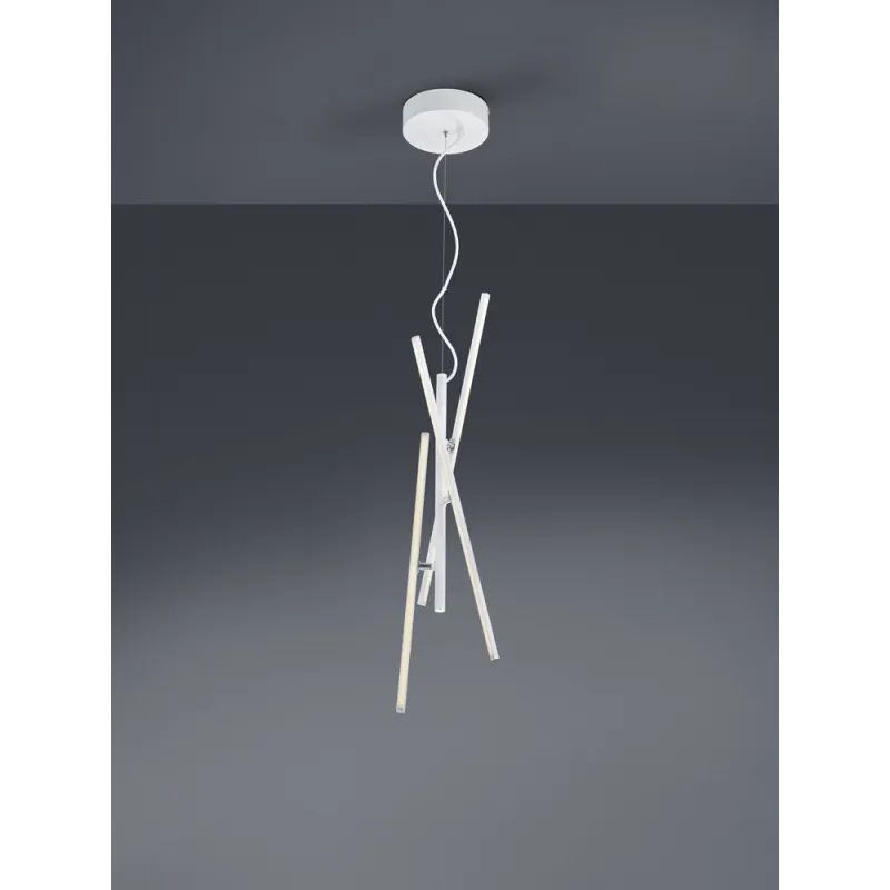TRIO Suspension intérieur blanc mat et blanc TIRIAC - Pas cher