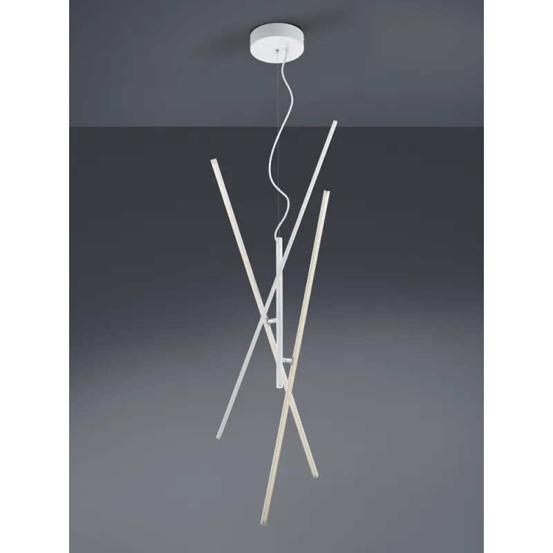 TRIO Suspension intérieur blanc mat et blanc TIRIAC - Pas cher