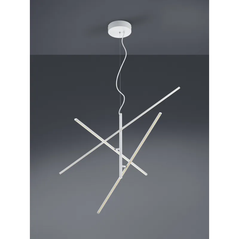 TRIO Suspension intérieur blanc mat et blanc TIRIAC - Pas cher