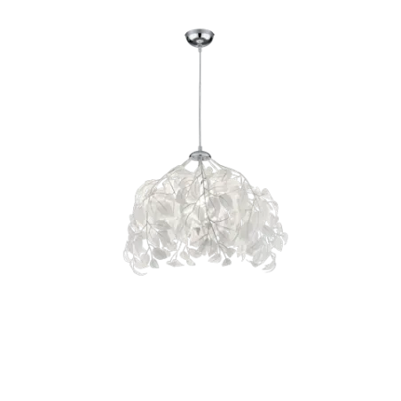 TRIO Suspension intérieur chrome et blanc LEAVY - Pas cher