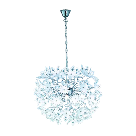 TRIO Suspension intérieur chrome et blanc BLOWBALL - Pas cher