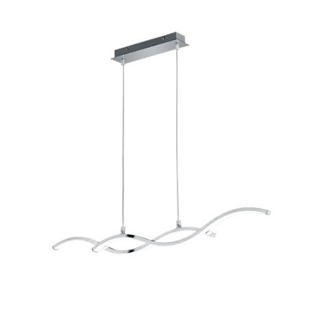 TRIO Suspension intérieur chrome et blanc CODY - Pas cher