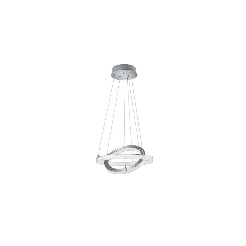 TRIO Suspension intérieur chrome et blanc CHALET - Pas cher